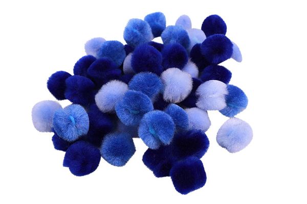 Pompons, Ø 2 cm, 1500 Stück, Farbe gemischt