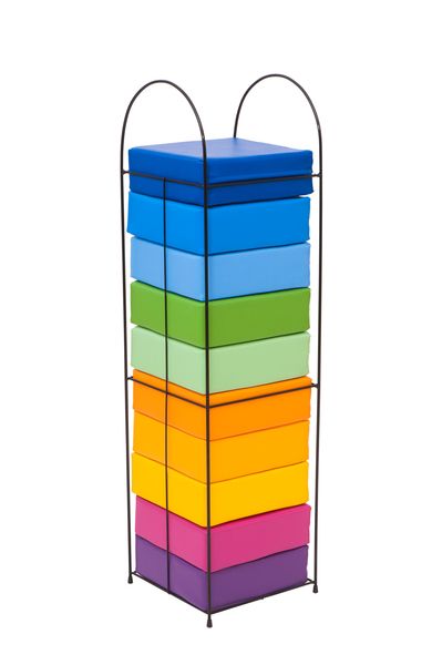 Regenbogen-Sitzkissen mit Gestell, 10 tlg. 