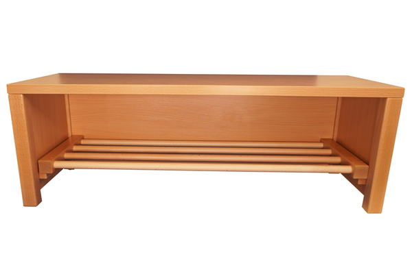 BasicPlus Bank Inge mit Holz-Schuhroste (3 - 7 Plätze), Sitzhöhe 26 /35 cm