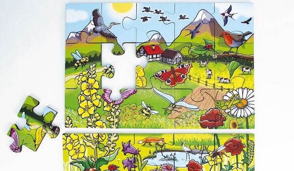 XXL Bodenpuzzle Entdecke die Blumenwiese, ab 3 Jahre