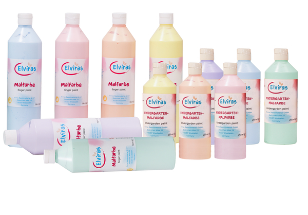 Elviras Kindergartenmalfarbe Pastell-Set, 6x1000ml