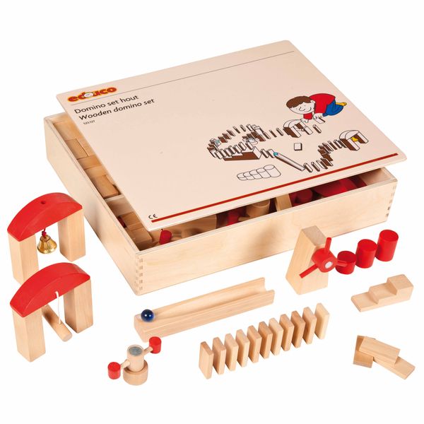 EDUCO Holzdomino-Set zum kreativen Bauen, ab 4 Jahre