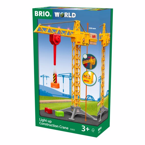 BRIO Großer Baukran mit Licht (Höhe 47 cm), ab 3 Jahre