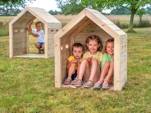 3 Outdoor Spielhäuschen aus Holz