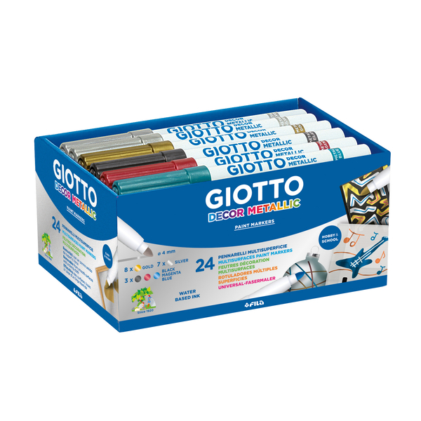 GIOTTO DECOR "Metallic" Fasermaler, 25 Stifte