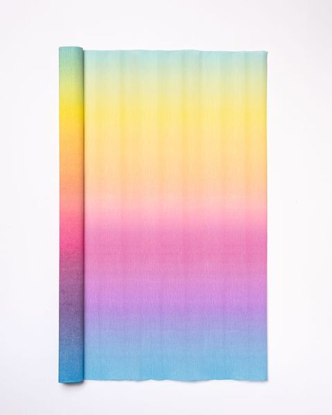 Krepppapier, 50x250cm, 10 Rollen, farbfest, Regenbogenfarben