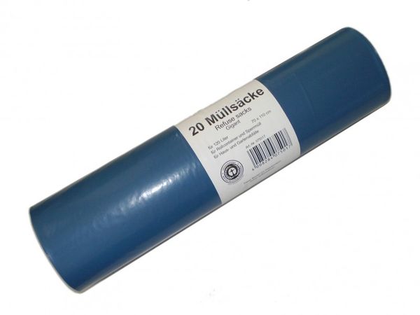 Müllbeutel 120L, blau, speziell für Küchenabfälle, Dicke 60my, LDPE, 20 Stück