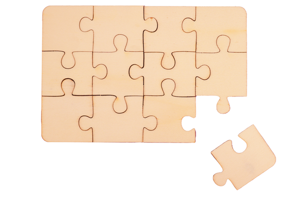 Puzzle-Rohlinge aus Holz, 8 Stück (SONDERANGEBOT)