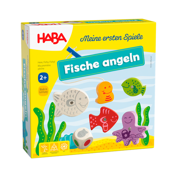 HABA Angelspiel Fische angeln, ab 2 Jahre, Spieldauer max. 10 Minuten