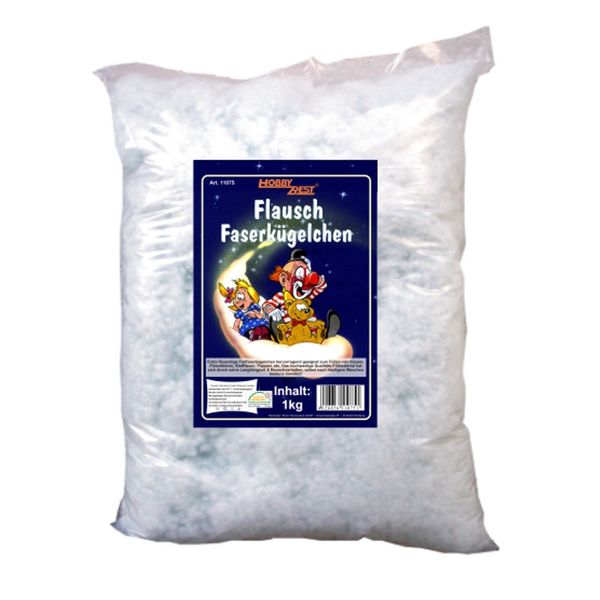 Bastelwatte Soft-Flocks, extra flauschige Faserkügelchen, 500 g