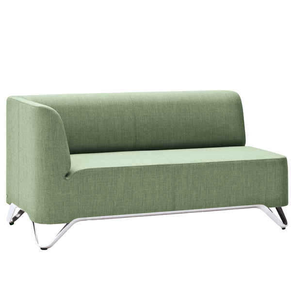 BOXIT 2er Designer Sofa mit Armlehne, Aluminiumgestell