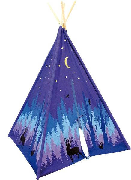 Wigwam / Zelt / Zimmer Tipi Nightlife, 4 Seiten (120 x 158 cm)