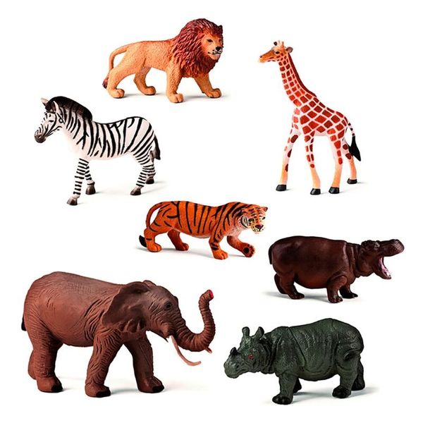 Wildtiere, 7 Tierfiguren, ca. 10-13 cm, ab 3 Jahre 