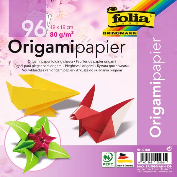 Origami Faltblätter, 19x19 cm, 96 Blatt