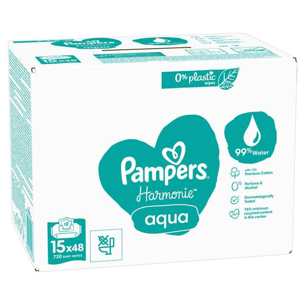 Pampers Feuchte Tücher Aqua 15x48 Stk.