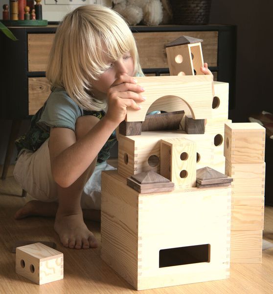 MATZBOX, kreative Spielbox mit 36 Teilen, Holz, ab 2 Jahre