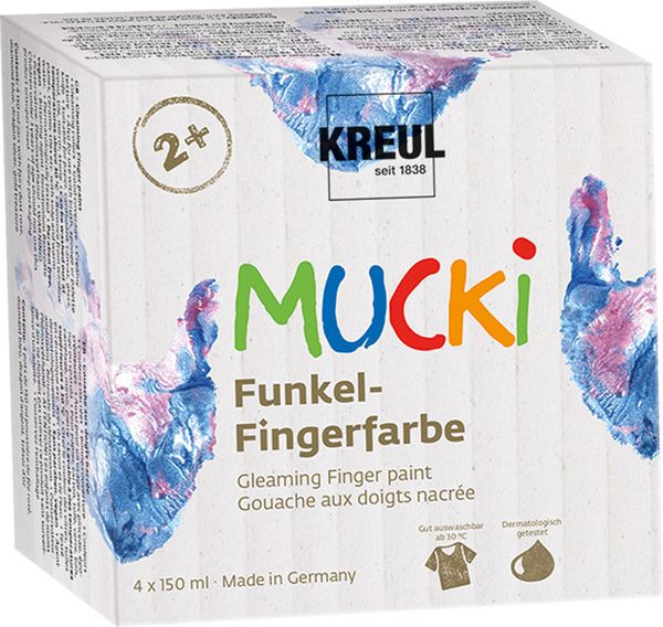 MUCKI Funkel-Fingerfarbe 4er Set