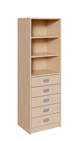 Schrank mit Schüben, Höhe 160 cm