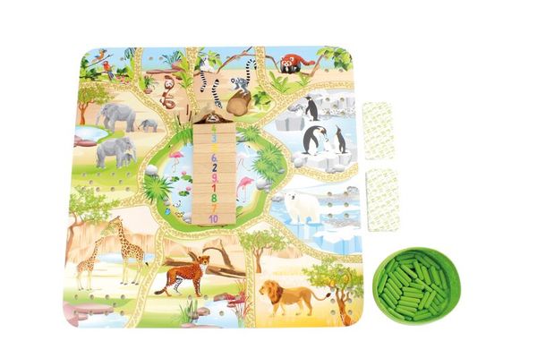 Brettspiel Joe´s Zoo, Zahlen 1-10 & Sprache, 2-4 Personen, ab 4 Jahre