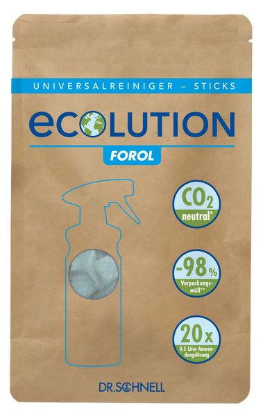 Ecolution Forol, pulverförmiger Universalreiniger (Dr. Schnell), 20 Sticks