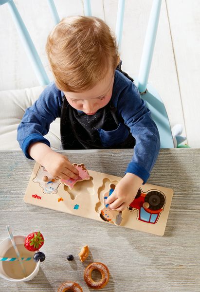 HABA Greifpuzzle Landleben, 4 Teile, Holz, ab 1 Jahr