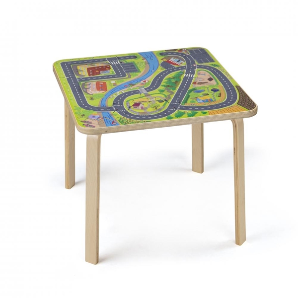 ERZI City Spieltisch, Holz, 60 x 60 x 52 cm, ab 3 Jahre