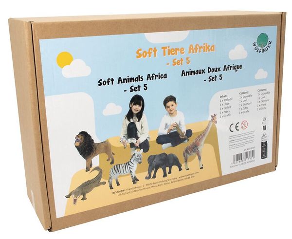 Soft Tiere Afrika - 5-teiliges Set mit 5 Tieren