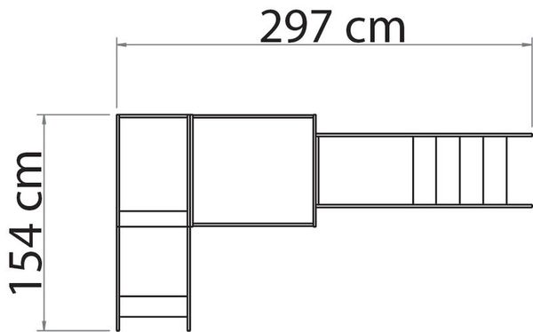 Modulares Spielpodest mit Treppenaufstieg, Brücke & Rutsche, 3-teilig, ab 18 Monate, 10 Jahre Garantie