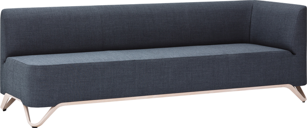 BOXIT 3er Designer Sofa mit Armlehne, Aluminiumgestell