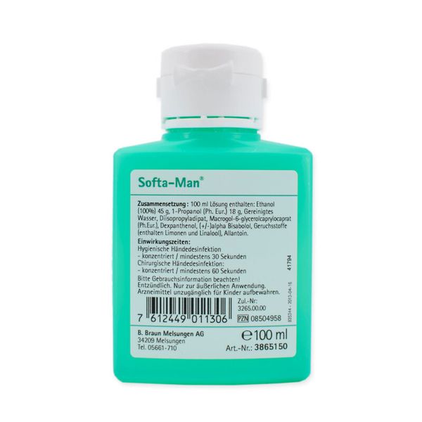 B. Braun Softa-Man® Händedesinfektion, RKI u. VAH zertifiziert, 100ml