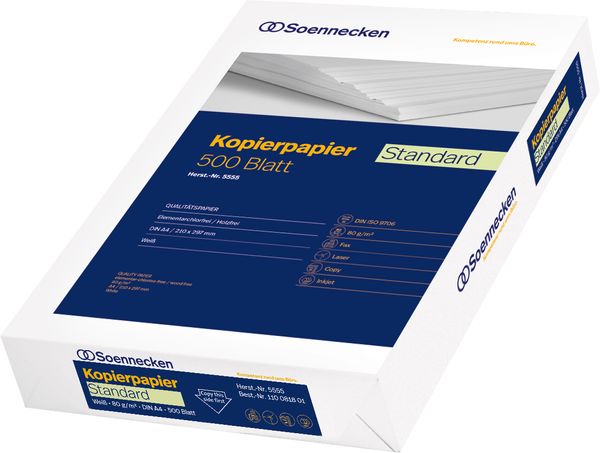 Soennecken Kopierpapier, DIN A3, weiß, 80g, 500 Blatt