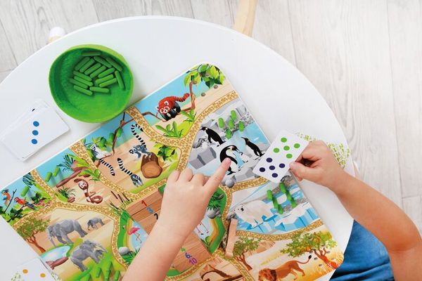 Brettspiel Joe´s Zoo, Zahlen 1-10 & Sprache, 2-4 Personen, ab 4 Jahre