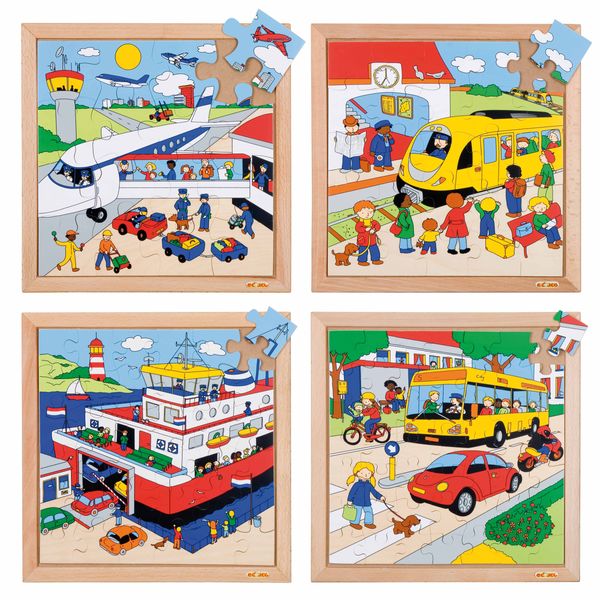 EDUCO Transport Puzzle, 4 Puzzle, ab 4 Jahre