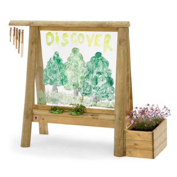 Outdoortafel, Holz + Plexiglas, 144 x 50 x 116 cm - Lieferbar ab Mai 2025